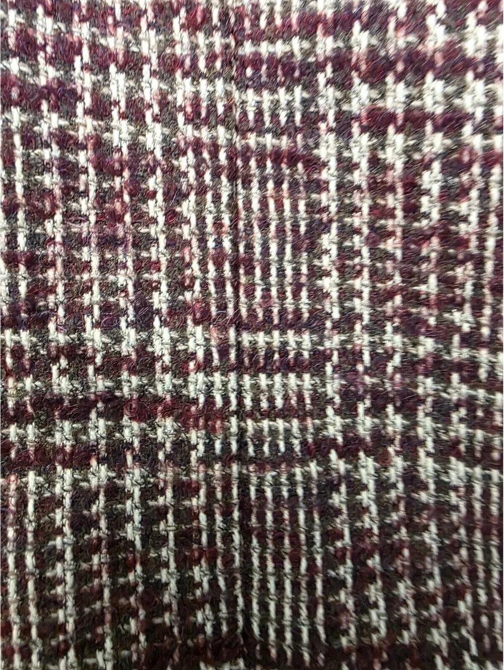 Eleventy Textured Plaid Blazer Prince of Wales Unlined size 50R Burgundy Maroon
